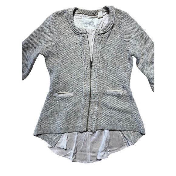 Anthropologie Angel of the North Tweed/Wool Zip Blazer/Jacket. Women's XS - Picture 3 of 7